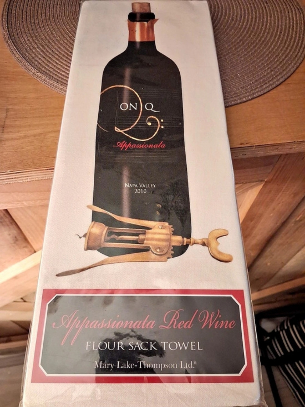 Mary Lake-Thompson Ltd. On Q Appassionata Red Wine Flour Sack Towel